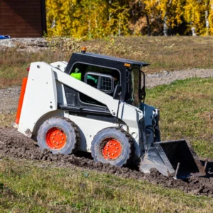 Skid steer in outdoor setting