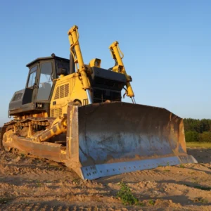 Bulldozer on a construction site